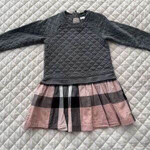 Burberry Gray Quilted Dress